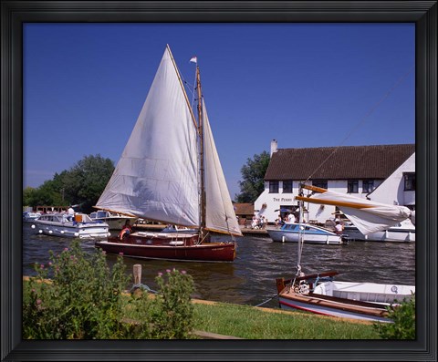 Framed Horning, Norfolk Broads, Norfolk, England Print