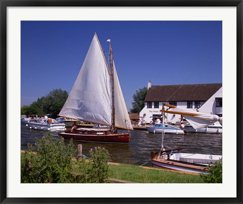 Framed Horning, Norfolk Broads, Norfolk, England Print