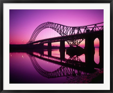 Framed Runcorn Bridge, Cheshire, England Print