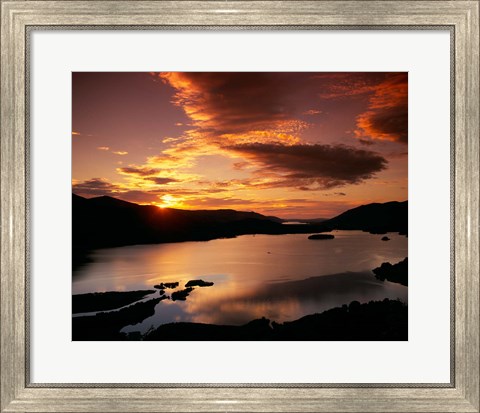 Framed Derwent Water in Lake District National Park, Cumbria, England Print