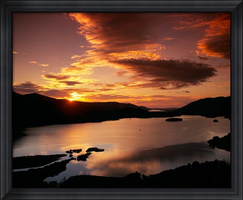 Framed Derwent Water in Lake District National Park, Cumbria, England Print