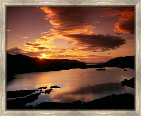 Framed Derwent Water in Lake District National Park, Cumbria, England Print