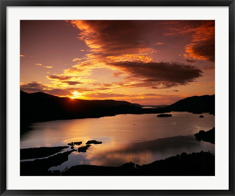 Framed Derwent Water in Lake District National Park, Cumbria, England Print