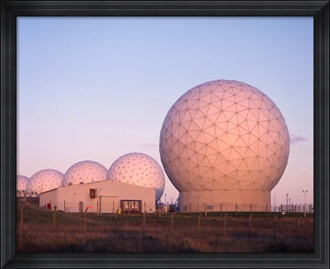 Framed Menwith Hill, Early Warning Station, North Yorkshire, England Print