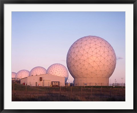 Framed Menwith Hill, Early Warning Station, North Yorkshire, England Print