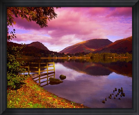 Framed Grasmere in The Lake District, Cumbria, England Print