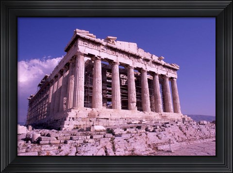 Framed Parthenon on the Acropolis, Ancient Greek Architecture, Athens, Greece Print