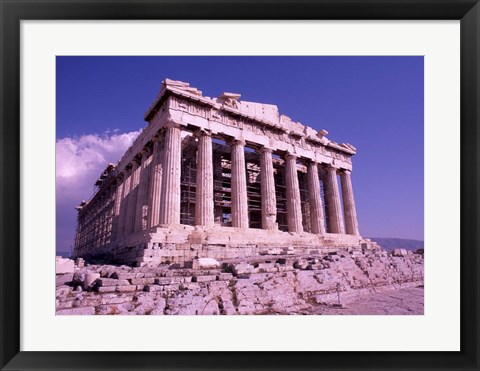 Framed Parthenon on the Acropolis, Ancient Greek Architecture, Athens, Greece Print