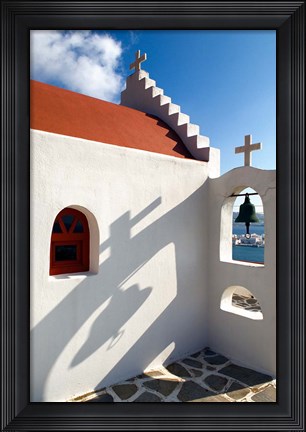 Framed Church, Chora, Mykonos, Greece Print
