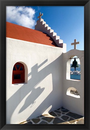 Framed Church, Chora, Mykonos, Greece Print