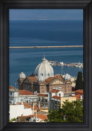 Framed Church of Agios Therapon, Lesvos, Mithymna, Northeastern Aegean Islands, Greece Print