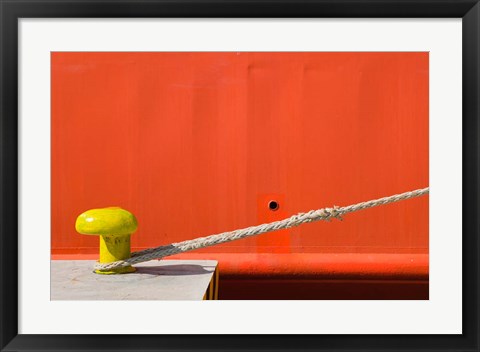 Framed Greek Island Ferry, Zakynthos, Ionian Islands, Greece Print