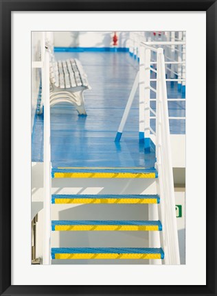 Framed Detail on Greek Island Ferry, Zakynthos, Ionian Islands, Greece Print