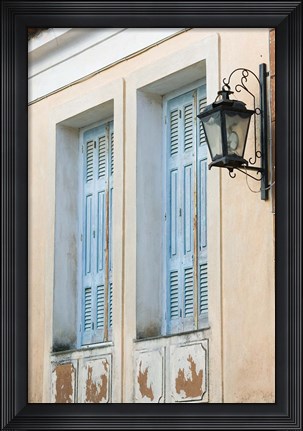 Framed Building Detail, Manolates, Samos, Aegean Islands, Greece Print