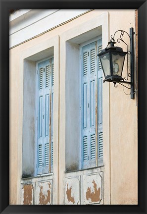 Framed Building Detail, Manolates, Samos, Aegean Islands, Greece Print