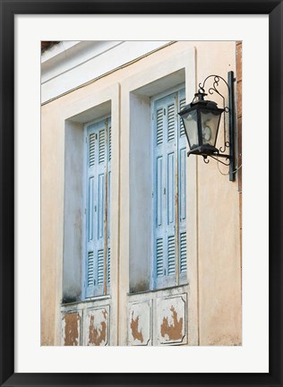 Framed Building Detail, Manolates, Samos, Aegean Islands, Greece Print