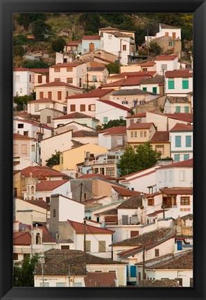 Framed Buildings of Ano Vathy Village, Vathy, Samos, Aegean Islands, Greece Print