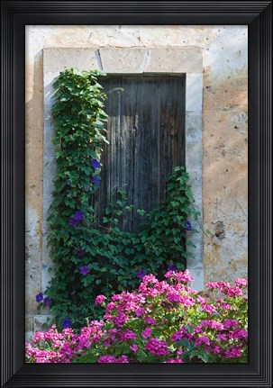 Framed Detail of Old House, Assos, Kefalonia, Ionian Islands, Greece Print
