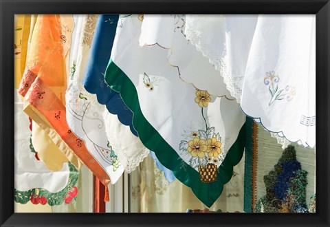 Framed Fabrics, Anafonitria, Zakynthos, Ionian Islands, Greece Print