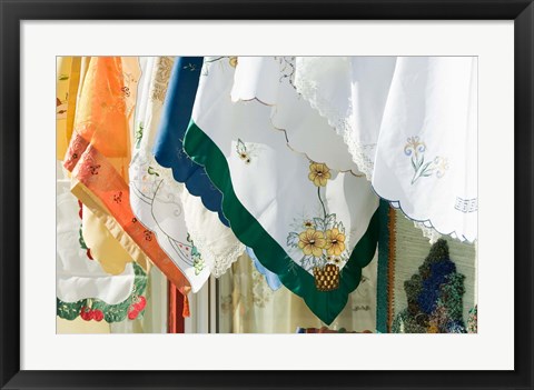 Framed Fabrics, Anafonitria, Zakynthos, Ionian Islands, Greece Print