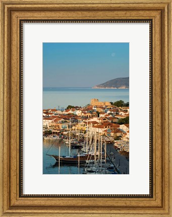 Framed Greece, Aegean Islands, Samos, Pythagorio: Harbor Print