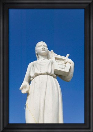 Framed Greece, Aegeans, LESVOS, Mytilini, Sappho statue Print