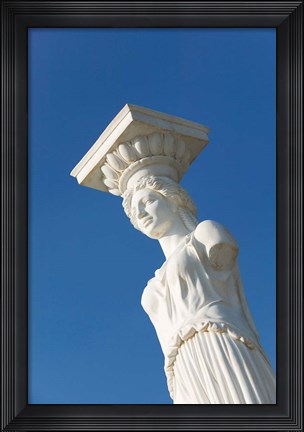 Framed Greece, Ionian Islands, Kefalonia, Caryatid Statue Print