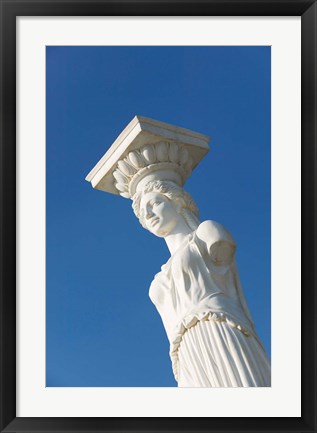 Framed Greece, Ionian Islands, Kefalonia, Caryatid Statue Print