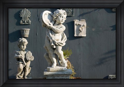 Framed Greece, Ionian Islands, Kefalonia, Cherub Statue Print