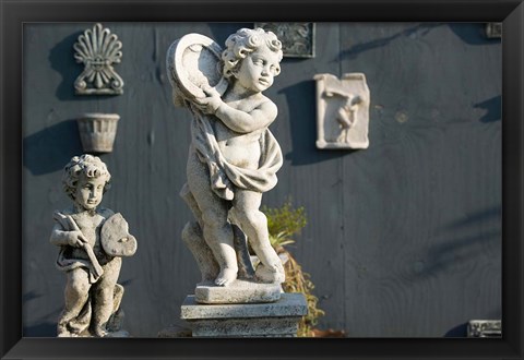 Framed Greece, Ionian Islands, Kefalonia, Cherub Statue Print