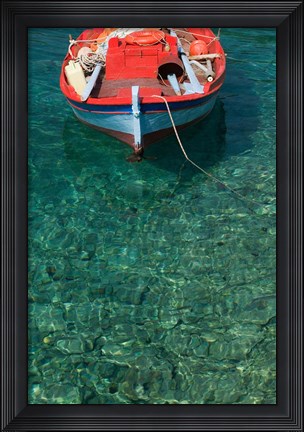 Framed Greece, Ionian Islands, Kefalonia, Fishing Boat Print