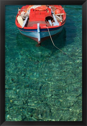 Framed Greece, Ionian Islands, Kefalonia, Fishing Boat Print