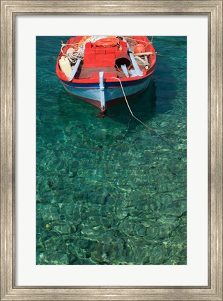 Framed Greece, Ionian Islands, Kefalonia, Fishing Boat Print