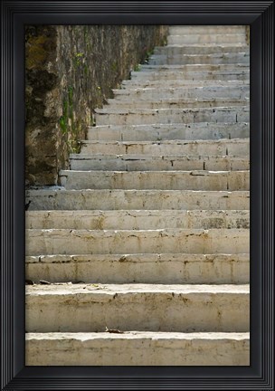 Framed Greece, Ionian Islands, Kefalonia, Stairs Print