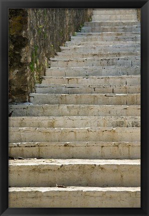 Framed Greece, Ionian Islands, Kefalonia, Stairs Print