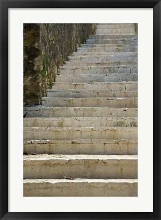 Framed Greece, Ionian Islands, Kefalonia, Stairs Print