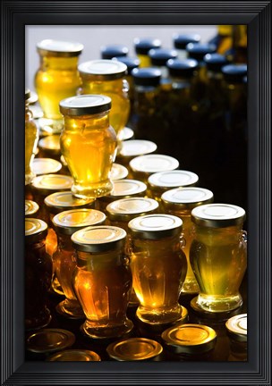 Framed Greece, Ionian Islands, Zakynthos, Market Honey Print