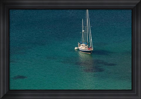 Framed Greece, Islands, Samos, Pythagorio: Sailing Print