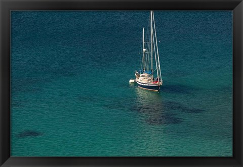 Framed Greece, Islands, Samos, Pythagorio: Sailing Print