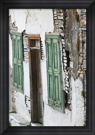 Framed Old Turkish Era Building, Vathy, Samos, Aegean Islands, Greece Print