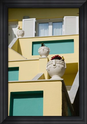Framed Resort Building Detail, Kokkari, Samos, Aegean Islands, Greece Print
