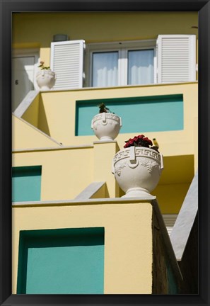 Framed Resort Building Detail, Kokkari, Samos, Aegean Islands, Greece Print