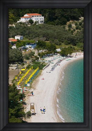 Framed Tsamadou Beach, Kokkari, Samos, Aegean Islands, Greece Print
