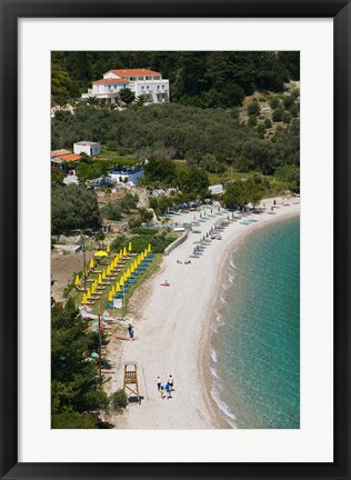 Framed Tsamadou Beach, Kokkari, Samos, Aegean Islands, Greece Print