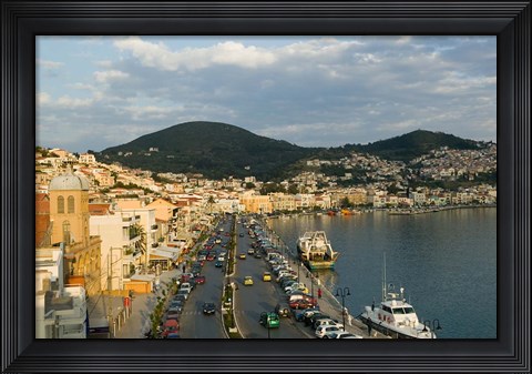 Framed View Along Themistokleous Sofuli Street, Vathy, Samos, Aegean Islands, Greece Print