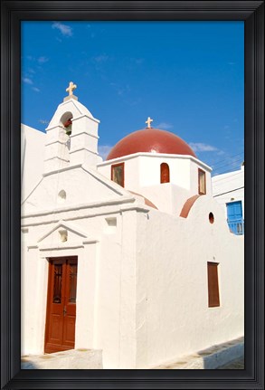 Framed Church, Mykonos, Greece Print