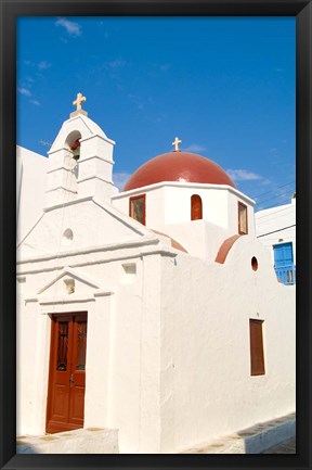 Framed Church, Mykonos, Greece Print