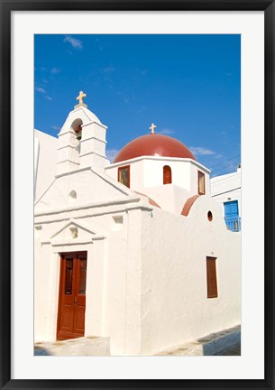 Framed Church, Mykonos, Greece Print