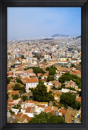 Framed Crowded City of Athens, Greece Print
