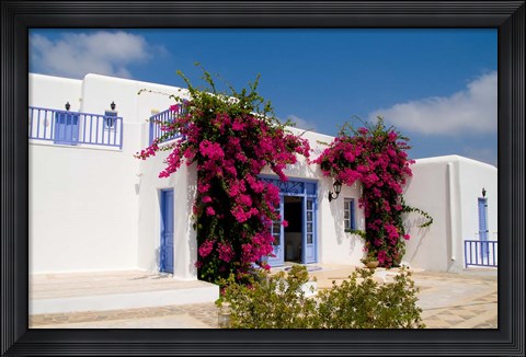 Framed Greek Architecture, Mykonos, Greece Print